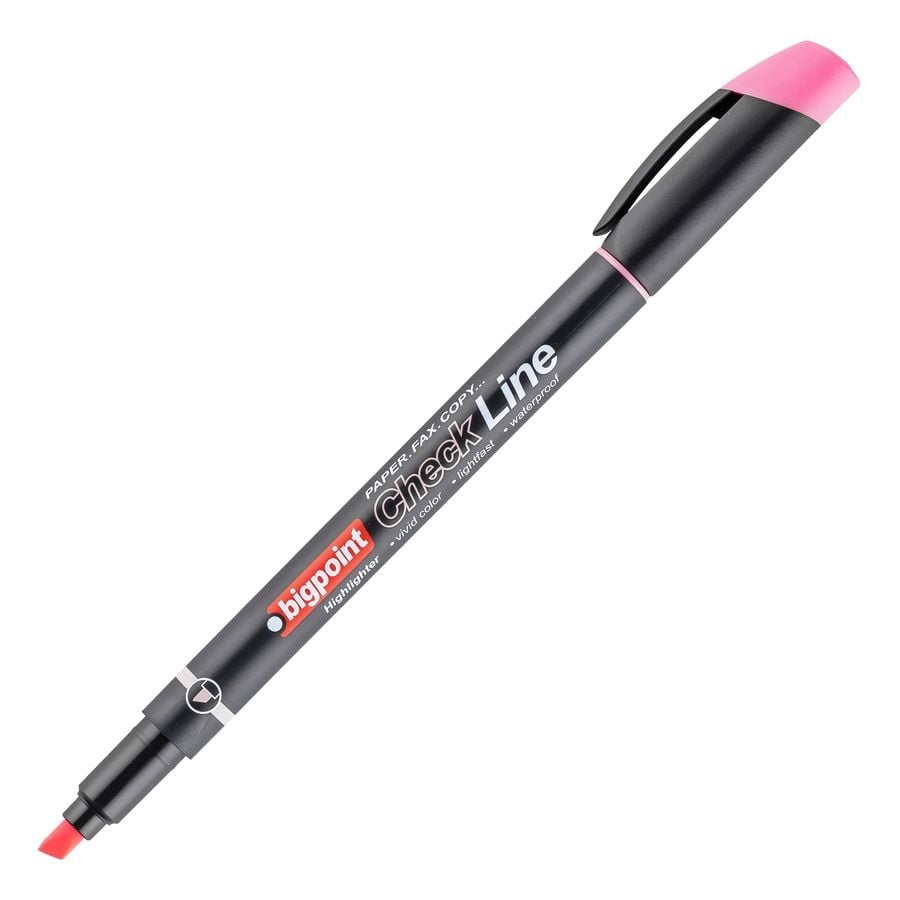 BİGPOİNT BP911-22 FOSFORLU KALEM CEP TİPİ PEMBE 12'Lİ KUTU