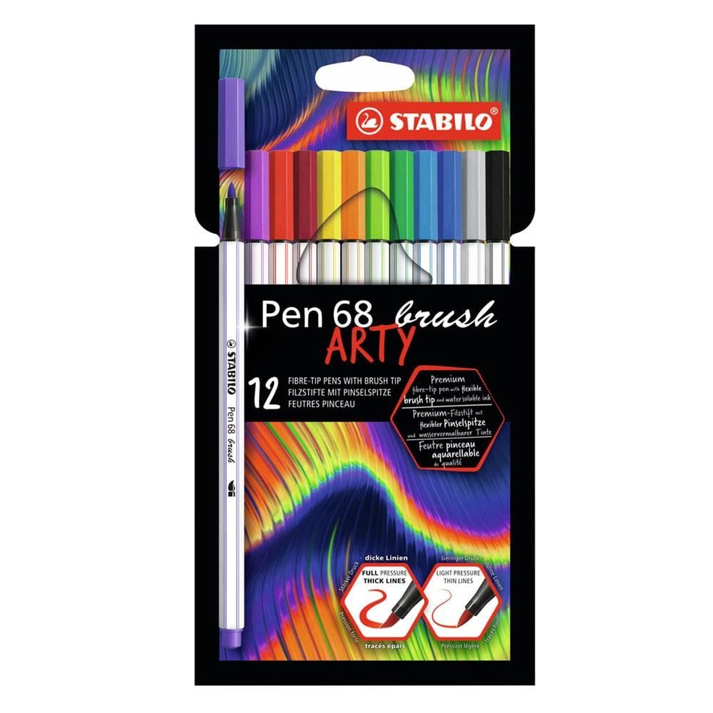 STABİLO PEN 68 BRUSH ARTY KEÇE UÇLU KALEM 568/12-21-20 12'Lİ