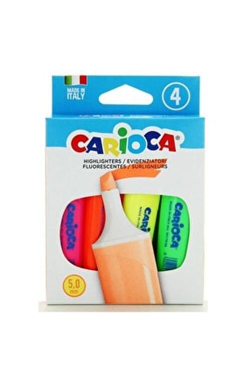 CARİOCA 42870 FOSFORLU İŞARETLEME KALEMİ 4'LÜ