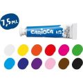 CARİOCA 012/A BEBEK TÜP TEMPERA GUAJ BOYA SÜPER YIKANABİLİR FIRÇALI 12 RENK 12X7,5 ML
