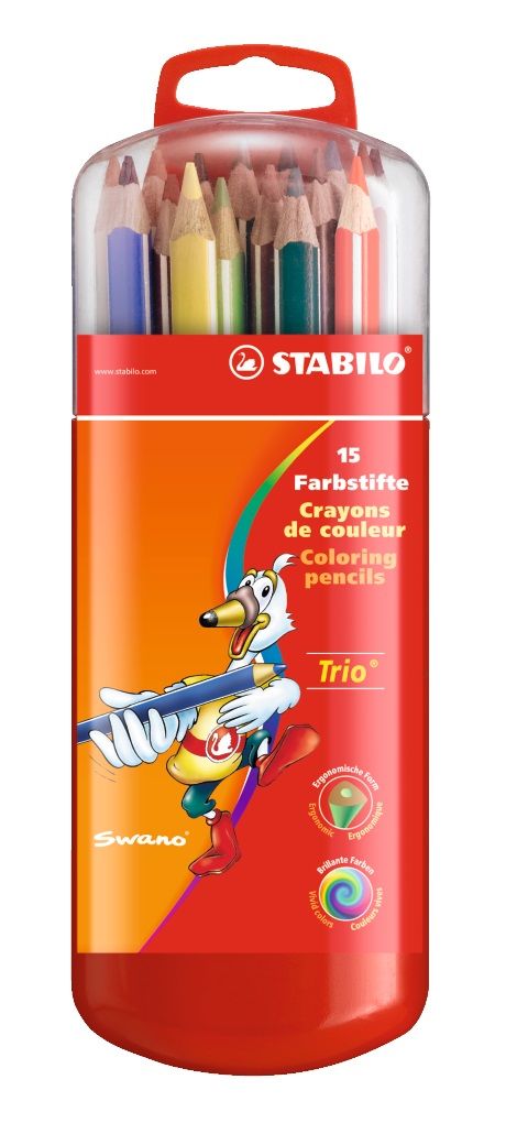 STABİLO 203/11-15 TRİO THİCK ÜÇGEN KALIN KURU BOYA KALIN ZEBRUI 15'Lİ