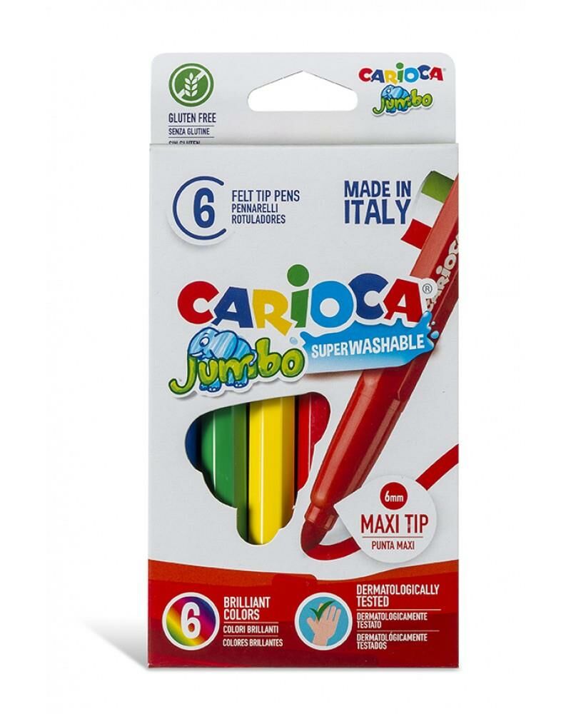 CARİOCA 40568 JUMBO KEÇELİ BOYA KALEMİ 6 LI