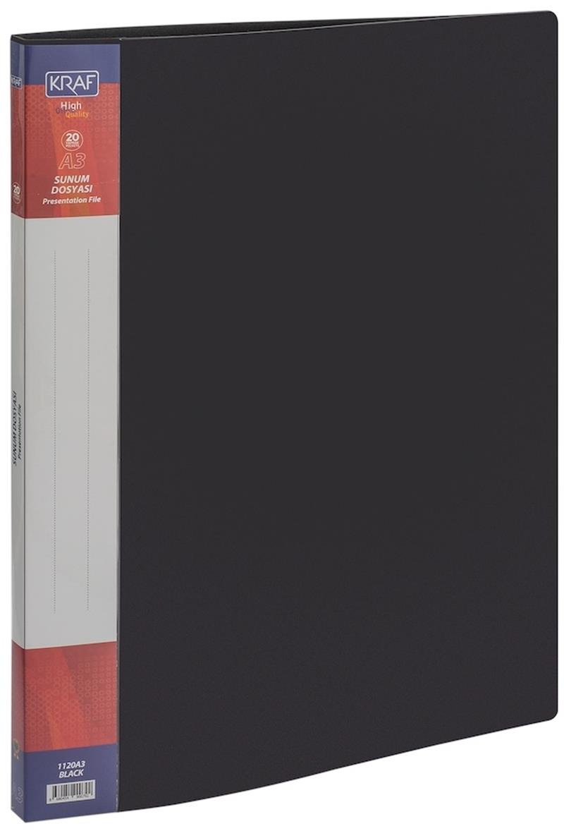 KRAF 58187 SIKIŞTIRMALI DOSYA AB307A SİYAH