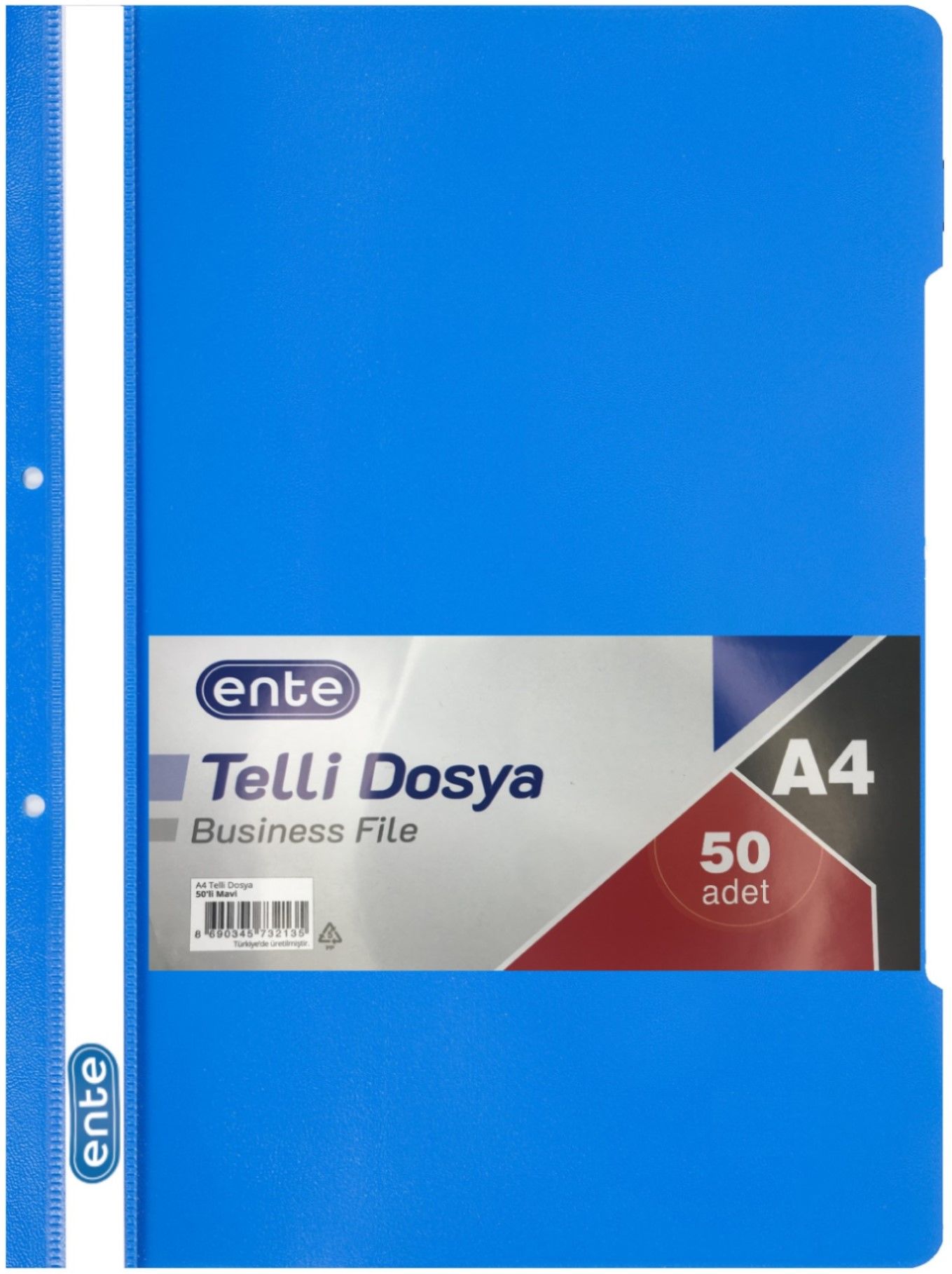ENTE TELLİ DOSYA A4 50 Lİ MAVİ