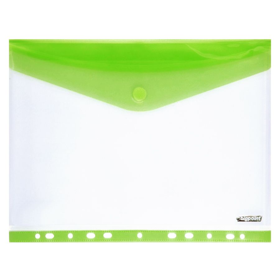 BİGPOİNT BP250-55 11 DELİKLİ YAN CIRTLI DOSYA A4 YEŞİL 12'Lİ PAKET