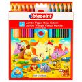 BİGPOİNT BP943-12 JUMBO ÜÇGEN KURU BOYA KALEMİ 12 RENK