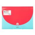 BİGPOİNT BP265-25 POP SERİSİ KÖRÜKLÜ DOSYA 13 CEPLİ KİLİTLİ A4 KIRMIZI-TURKUAZ