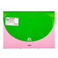 BİGPOİNT BP265-55 POP SERİSİ KÖRÜKLÜ DOSYA 13 CEPLİ KİLİTLİ A4 YEŞİL-PEMBE