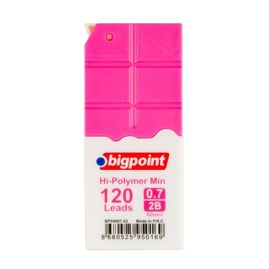 BİGPOİNT BP948-0722 KALEM UCU 0.7MM 2B 120'Lİ TÜP PEMBE 12'Lİ KUTU