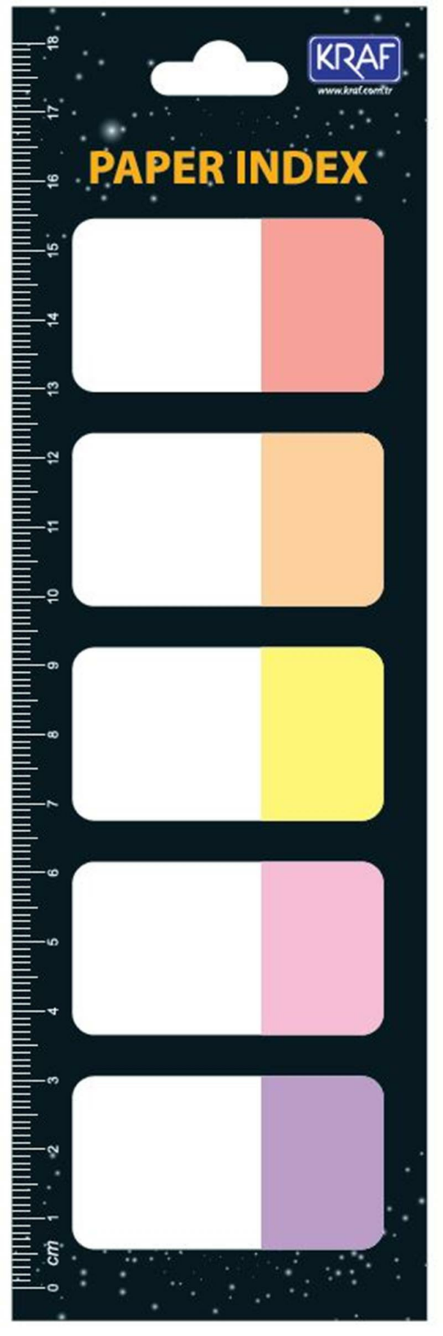 KRAF 1555 INDEX KAĞIT 25X42MM 5 RENK X 20YP FLAG 24'LÜ PAKET