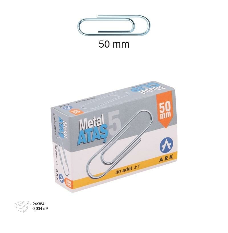 ARK 2845 METAL ATAŞ 50 MM NO:5 (30 ADET) 24'LÜ KUTU