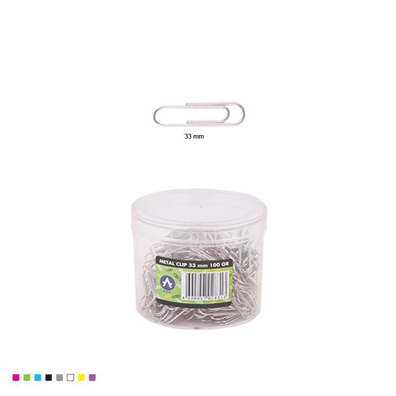 ARK 2831 METAL ATAŞ 33 MM NO:4 (100 GR) 6'LI KUTU