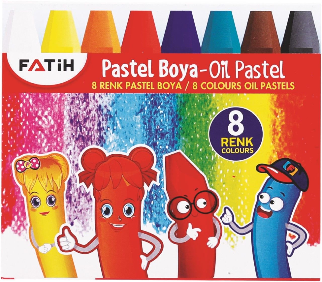 FATİH PASTEL BOYA 8 RENK KİNG SİZE