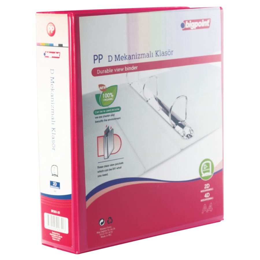 BİGPOİNT BP283-25 2D MEKANİZMALI KLASÖR 7 CM AÇIK KIRMIZI