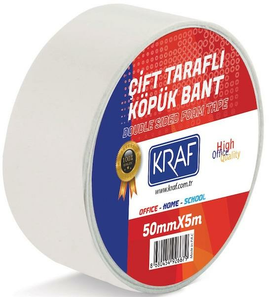 KRAF 5050G ÇİFT TARAFLI KÖPÜK BANT 50MMX5M