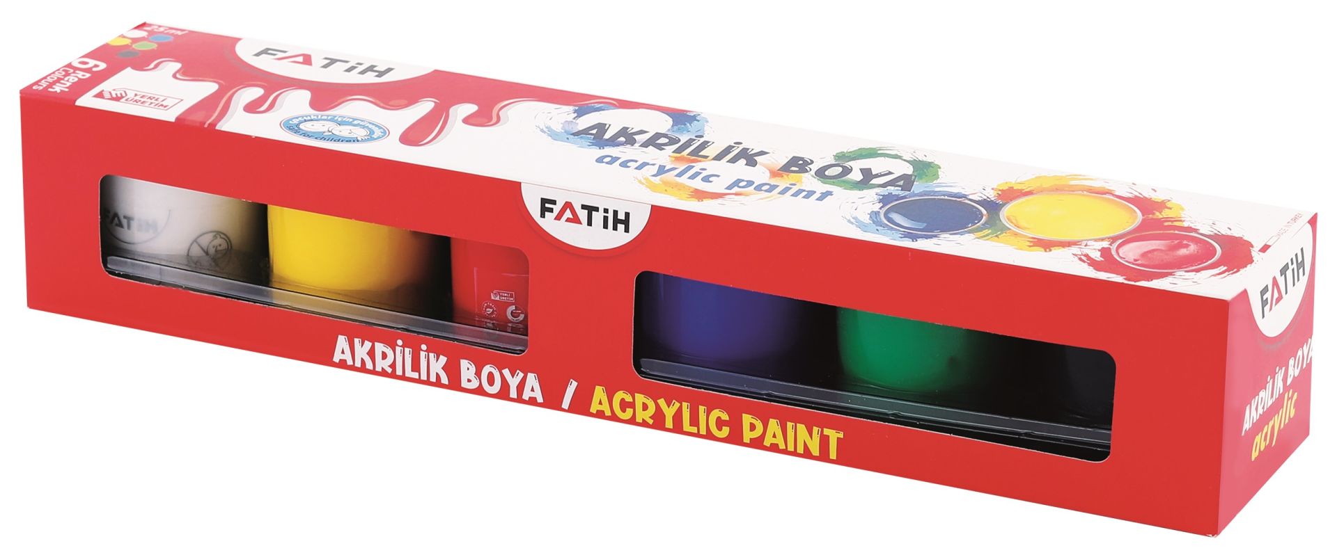 FATİH AKRİLİK BOYA 25 ML 6 LI TAKIM KARIŞIK