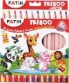 FATİH NATURAL ÜÇGEN JUMBO 12 RENK TRİBOO TB+K.TRAŞ