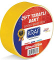 KRAF 2538G ÇİFT TARAFLI BANT 38MMX25M
