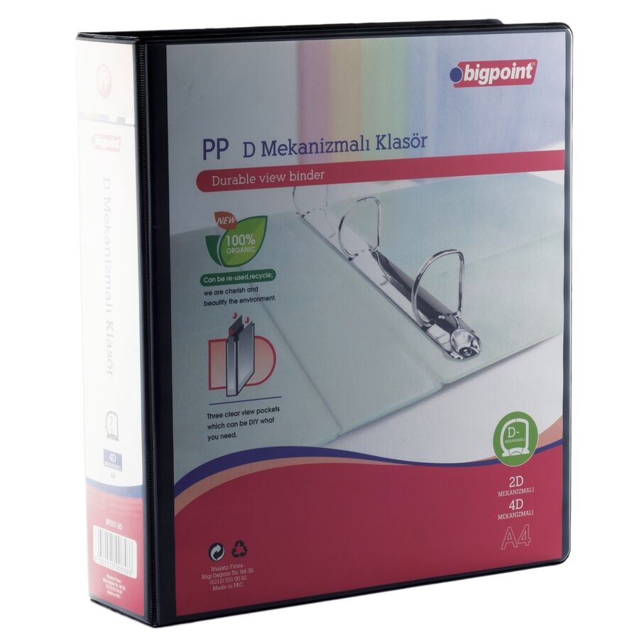 BİGPOİNT BP287-95 4D MEKANİZMALI KLASÖR 7 CM SİYAH