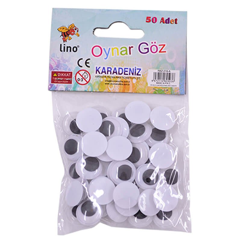 LİNO RBZ-016A OYNAR GÖZ 15 mm 50 Lİ