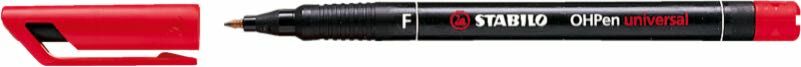 STABİLO 842/40 OHPEN ASETAT KALEMİ F 0.7 MM KIRMIZI 10'LU KT.