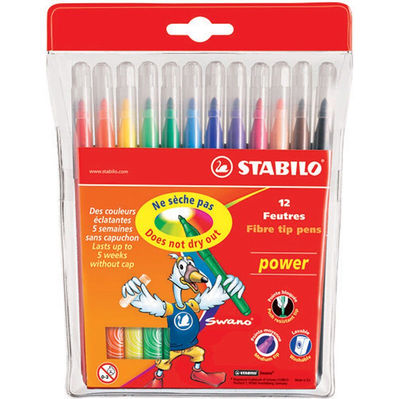 STABİLO 280/12-01 POWER KEÇELİ KALEM 12'Lİ