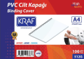 KRAF 512G CİLT KAPAĞI A4 160 MİC. 100 LÜ ŞEFFAF