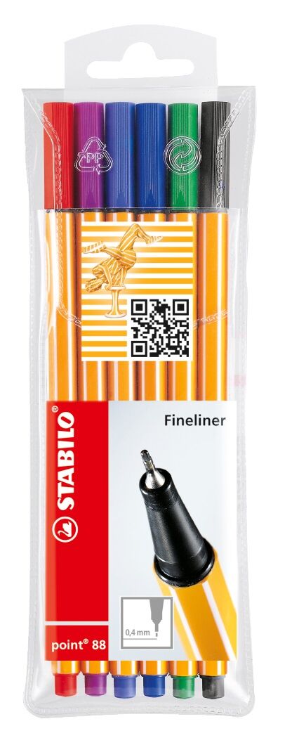 STABİLO POİNT 88 FİNELİNER KEÇE UÇLU KALEM 88-6 ŞEFFAF 6'LI PAKET