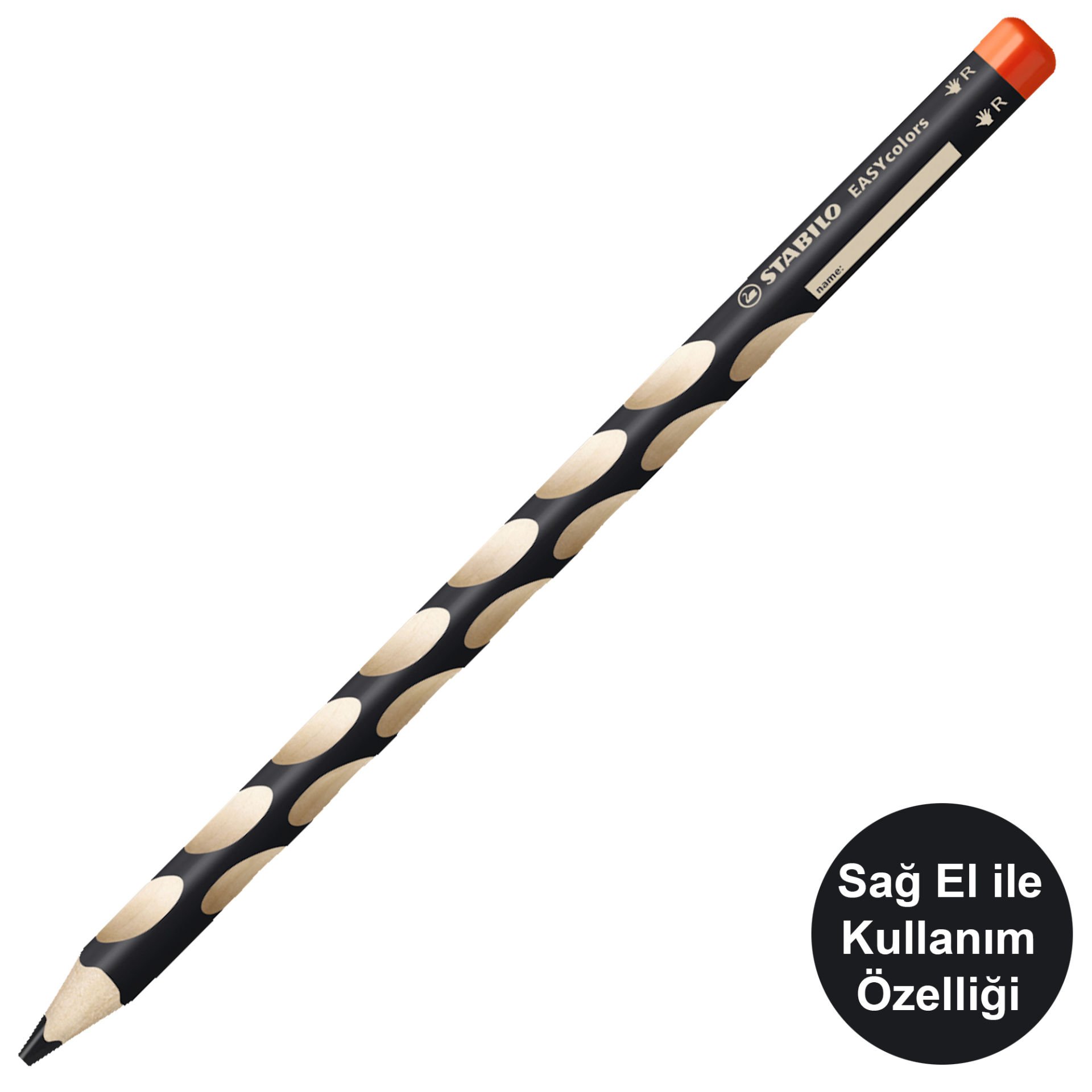 STABİLO 332/750 EASYCOLORS SAĞ EL KALEMİ SİYAH 12'Lİ