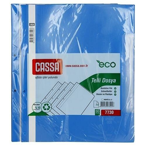 CASSA 7730 ECO TELLİ DOSYA LACİVERT 50'Lİ PK.