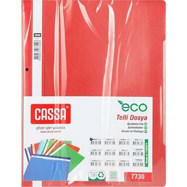 CASSA 7730 ECO TELLİ DOSYA KIRMIZI 50'Lİ PK.