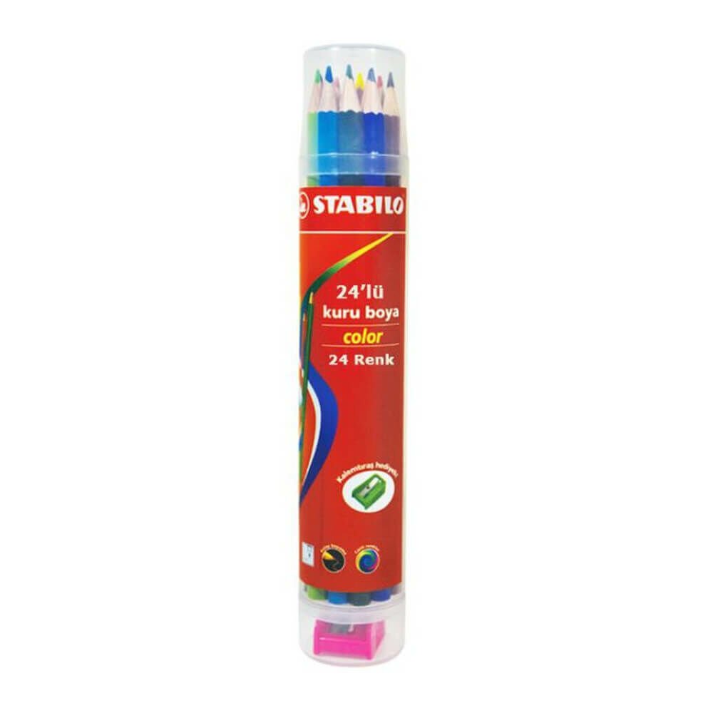 STABİLO 1224/77-PT COLOR KURU BOYA 24 RENK PLASTİK TÜP