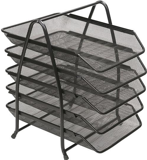 KRAF 420G PERFORE EVRAK RAFI METAL 5 KATLI SİYAH