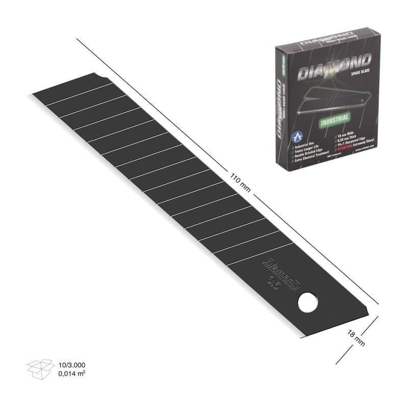 ARK 358 MAKET BIÇAĞI YEDEĞİ 18 MM 10*10 100'LÜ PK.