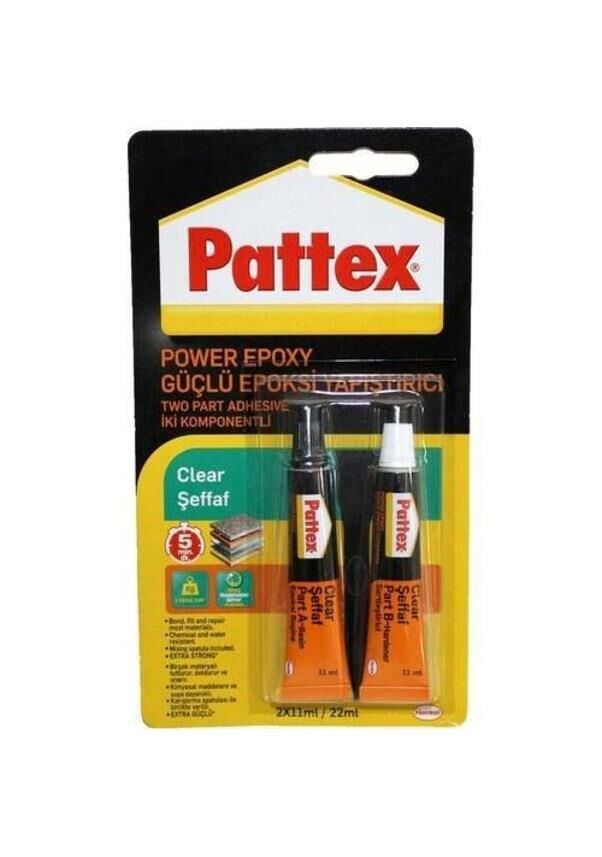 PATTEX 1992012 POW EPOXY LİQ.CLEAR 2X11 ML