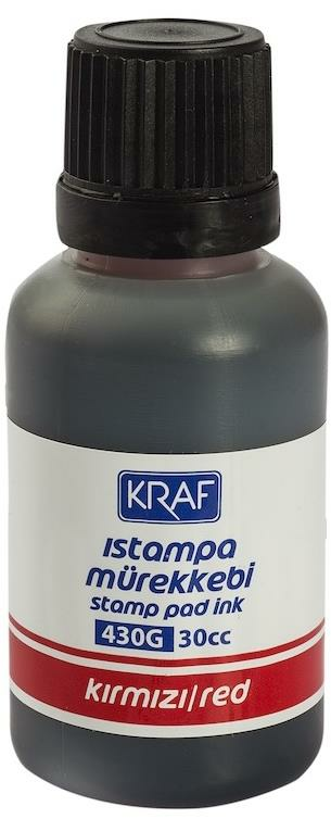 KRAF 430G ISTAMPA MÜREKKEBİ 30CC KIRMIZI 12'Lİ KUTU