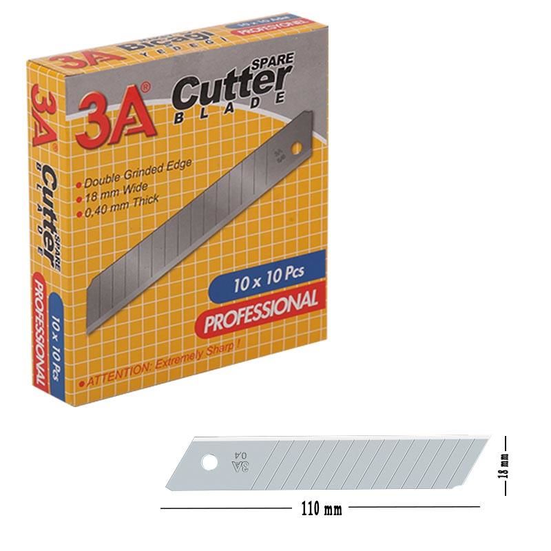 ARK 276 MAKET BIÇAĞI YEDEĞİ 18 MM 10X10 100'LÜ PK.