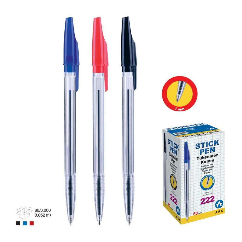 ARK 222 OFİS TÜKENMEZ KALEM 50'Lİ KT.
