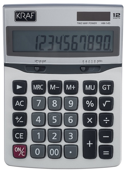 KRAF HM-145 HESAP MAKİNESİ MASAÜSTÜ 12 HANE