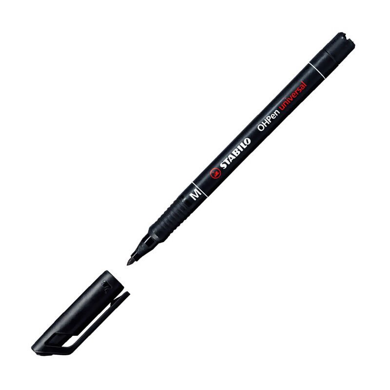 STABİLO 843/46 OHPEN ASETAT KALEMİ M 1.0 MM SİYAH 10'LU KT.