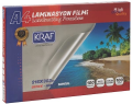 KRAF 2120 LAMİNASYON FİLMİ PARLAK A4 100MIC 100LÜ