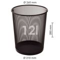 BİGPOİNT BP410-95 METAL PERFORE ÇÖP KOVASI BÜYÜK SİYAH