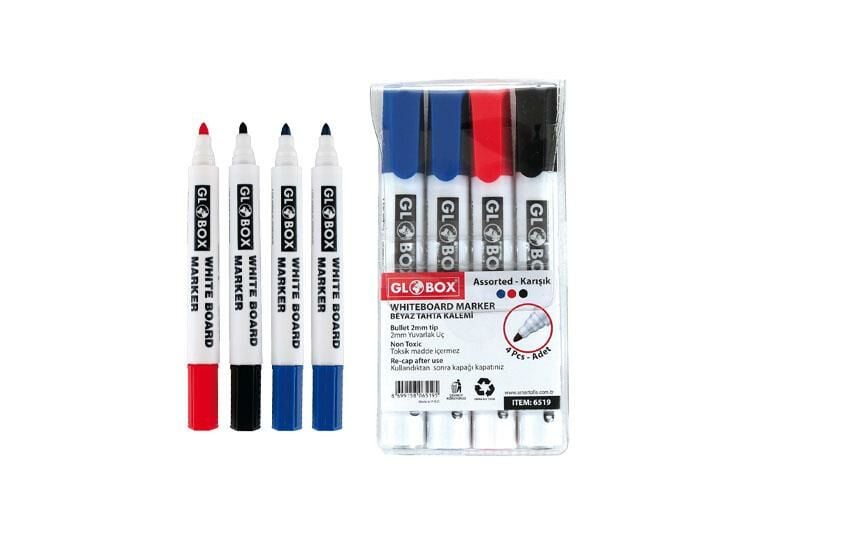 GLOBOX 6519 TAHTA KALEMİ 4 LÜ KARIŞIK