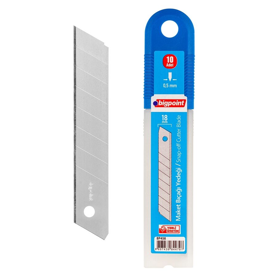 BİGPOİNT BP458 MAKET BIÇAĞI YEDEĞİ GENİŞ (18MM) 10'LU KUTU