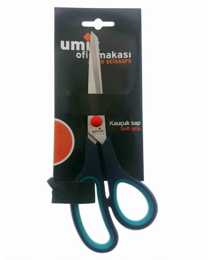 UMİX U1024P-9.5-LA 9,5 KAUÇUK SAPLI OFİS MAKASI LACİVERT 12'Lİ KUTU