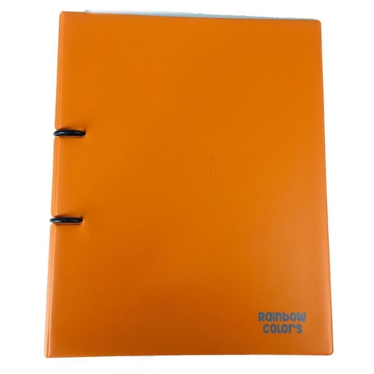 ÖNDER 125-18 RAİNBOW COLORS YAYLI DOSYA PP TURUNCU