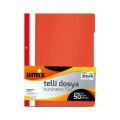 UMİX U1180P-KI PLUS A4 TELLİ DOSYA 50'Lİ KIRMIZI