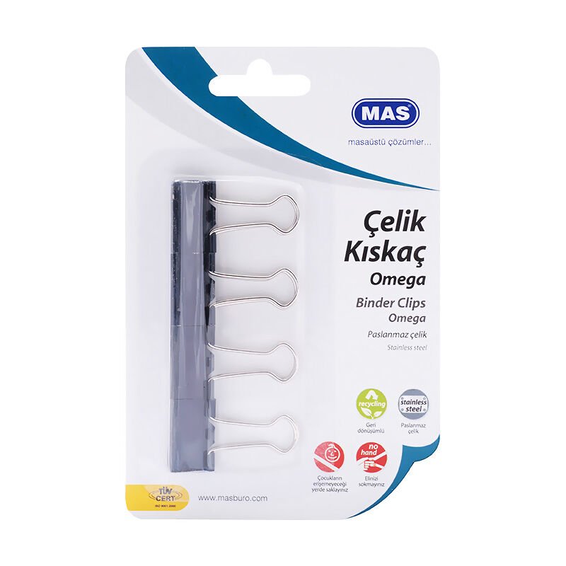 MAS 0926 OMEGA KRİSTAL KUTU METAL KISKAÇ 25MM 4 AD