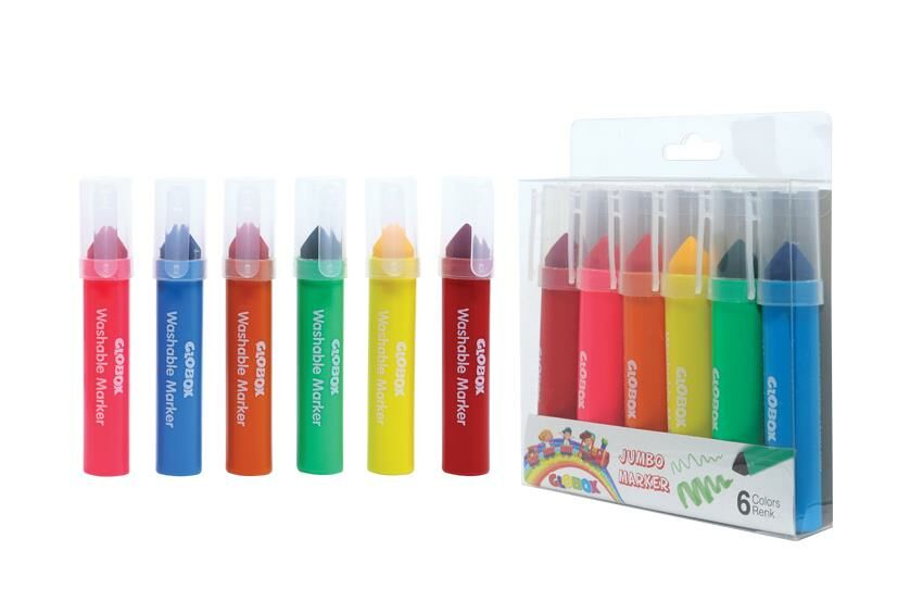 GLOBOX 2951 JUMBO KEÇELİ KALEM 6'LI
