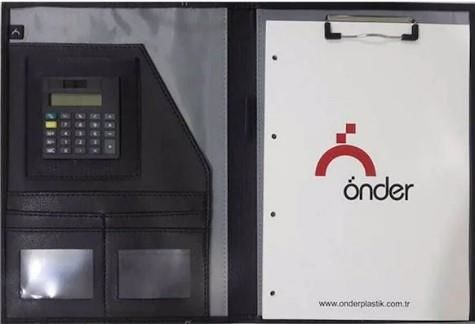 ÖNDER 8006-3 DUBAİ A4 HESAP MAKİNELİ LÜX SUNİ DERİ SEKRETERLİK SİYAH